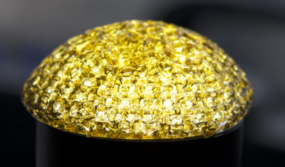 3D bioprinted breast implant produced by CollPlant. Photo by Valerie Arad.